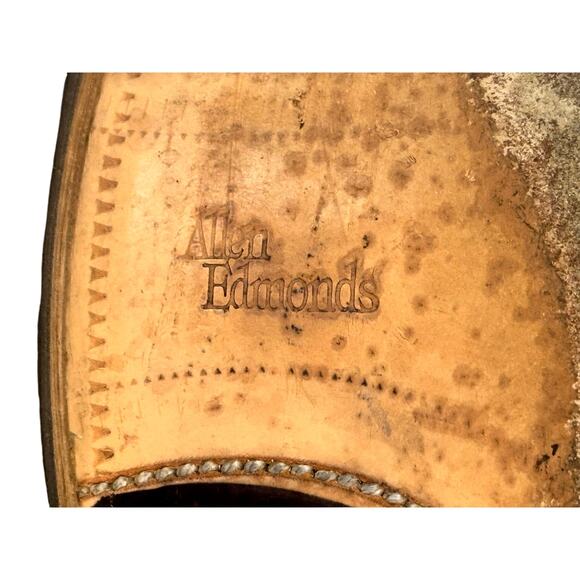 Allen Edmonds Byron Cap Toe Shoes Men's US 8.5 D Leather Brown 2034 Made in USA - Picture 7 of 10